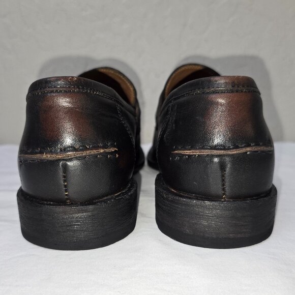 Frye Tyler Men\'s Burnished Black Leather Penny Loafers FR40433 Size 9.5 D main image 5
